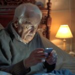 retrato-de-uma-pessoa-presa-pela-ciberdoenca-por-usar-um-dispositivo-inteligente-por-muito-tempo