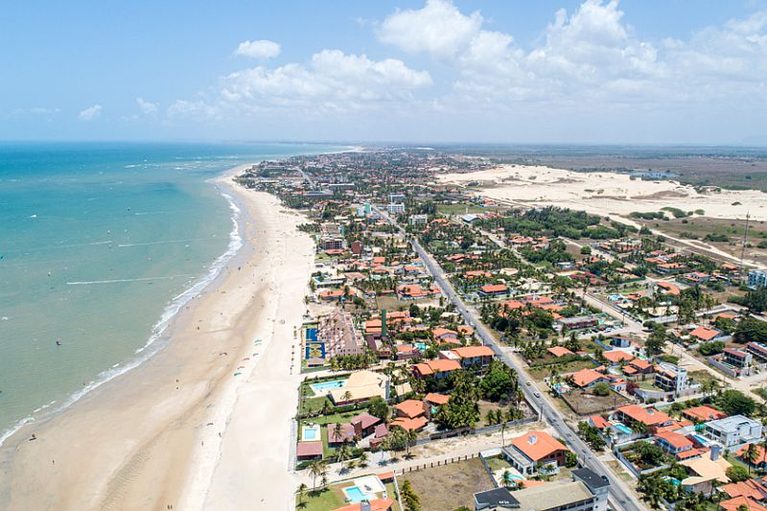 Cumbuco,Beach,,Famous,Place,Near,Fortaleza,,Ceara,,Brazil.,Aerial,View.